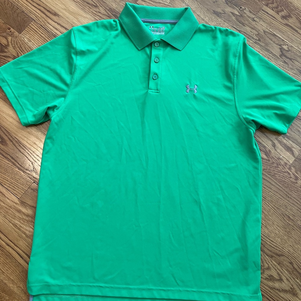 Under Armor Men's Vibrant Green Polo Shirt